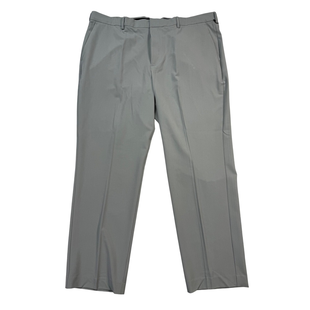 Perry Ellis Portfolio Resolution Pants Men 42x32 Stone Grey NEW Modern Fit 4-Way